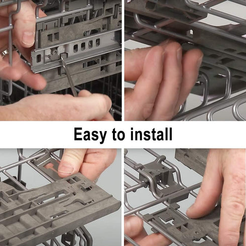AMI PARTS W10546503 WPW10546503 Dishwasher Top Rack Adjuster kit Fits for Whirl-pool Ken-more Dishwasher Rack Adjuster Replacement Parts with W10195840 & W10195839 & W10250160 (8 Packs)