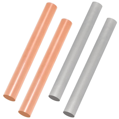 Pure Copper Rod Pure Zinc Rod 99.99% High Purity Diameter x Length ?12mm x 102mm(?0.47" x 4.01") Solid Copper Zinc Bar for Chemical Physics Experi...