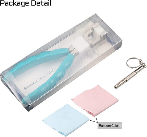 6" Glasses Frame Clamp Adjusting Pliers Eyeglasses Repairing Pliers Bracelet Bending Pliers Nose Pad Arm Repair Tools Optical Hand Tool with Screw...