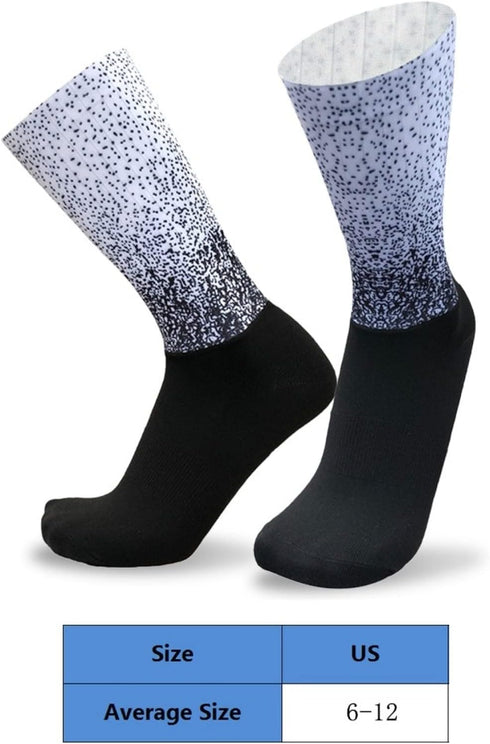 Socks For Men Anti-Slip Silicone Aero White Line Cycling Sports Running Socks...