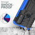 Moto G Pure Case with HD Screen Protector - Yiakeng Shockproof Silicone & Hard Cover, Kickstand - Blue...