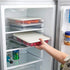 Food Storage Bin Vegetable Organizer with Lid Clear Fridge Crisper Keep Food Fresh BPA Free Kitchen Organizer Bins (Grey-L-SIZE with MAT)...