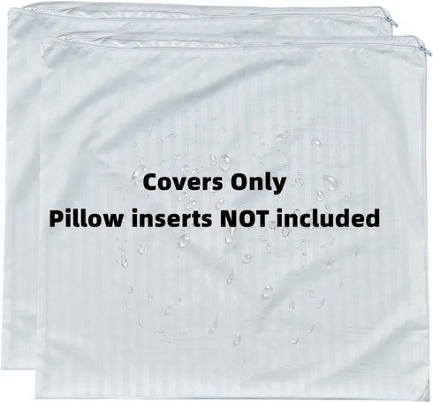 Feather Proof Euro Pillow Protectors 24x24 Set of 2 Waterproof Cover for Goose Down Square Throw Pillows 2 Pack...