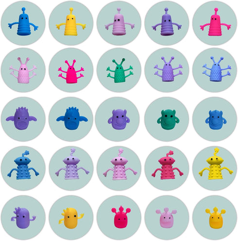 36 Pcs Finger Puppets Toys,Colorful Funny Monster Stretchy Finger Puppets,Cute Soft Rubber Finger Doll Toys for Children Kids Gifts Rewards,Party ...