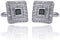 MINGHUA Fashion Square Cubic Zircon Plus Crystal Personality 2 PCS Mens Shirts Cufflinks...
