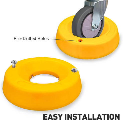 Durable Wheel Dock for Trailer Tongue Jack, Heavy Duty Wheel Dock for Cargo Camper RV Boat Roller Stopper, Caster Chock Easy to Store and Transpor...