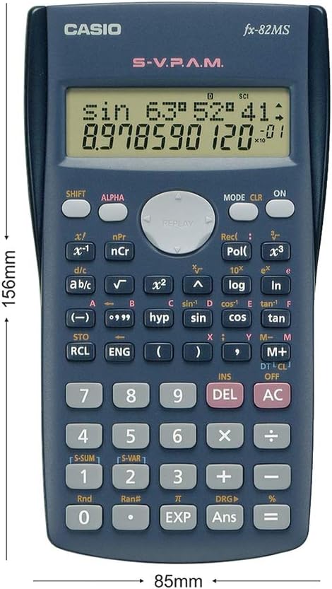 Casio FX-82MS 2-Line Display Scientific Calculator...