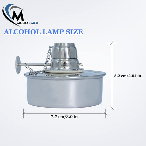 Dental Alcohol Lamp Stainless Steel Alcohol Burner Lamp Dental Lab Equipment Heating Come with Metal Cap 100ml DS-1456...