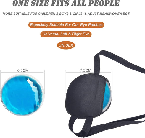 Ice Eye Patches for Puffy Eyes, Cooling Medical Eye Patch Pad Gel Pack Cover Eyepatch Cold Hot Therapy Eye Bags Dark Circles After Surgery Adult K...