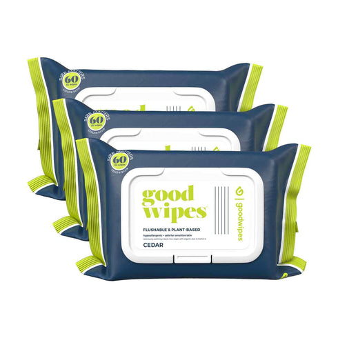 Goodwipes Flushable Butt Wipes Made w/Soothing Botanicals & Aloe – Soft & Gentle Wet Wipe Dispenser for Home Use, Septic & Sewer Safe – Largest Ad...