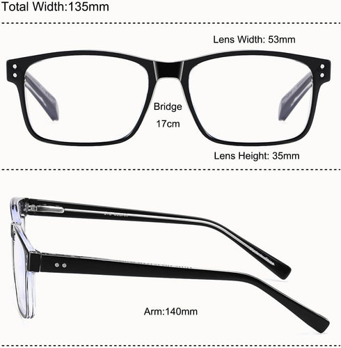 EYECEDAR 4-Pack Blue Light Blocking Reading Glasses for Men Readers for Men Women Adjustable Metal Spring Hinges Eyeglasses 2.00...