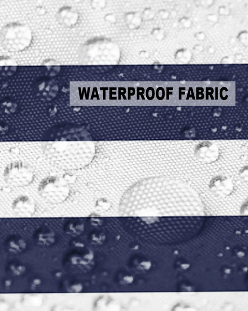 Outdoor Waterproof Pillow Covers for Patio Furniture Solid Nautical Striped Decorative Throw Pillow Cover Navy Blue Pillowcases Set of 2 Cushion C...
