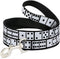 Dog Leash Dominoes Black White Black 4 Feet Long 1.5 Inch Wide...