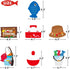 30CT Gone Fishing Party Decorations Fishing Banner Fish Hanging Swirl Ceiling Streamers Little Fisherman The Big One Baby Shower Photo Props Fishi...