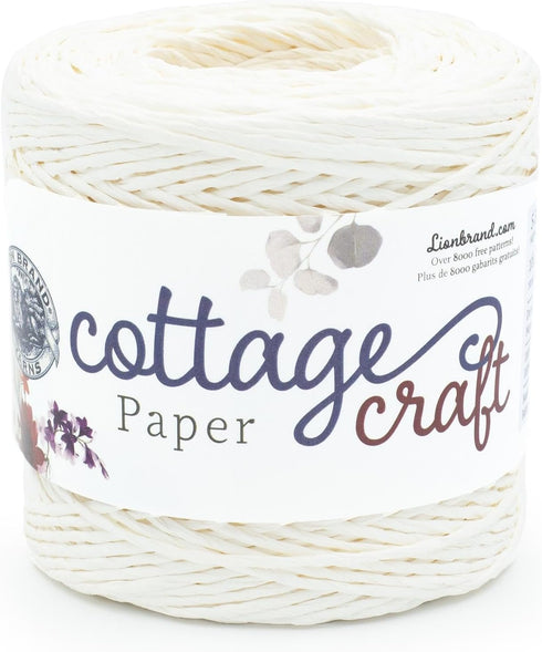 Lion Brand Yarn Cottage Craft Paper, Craft Yarn, White, 1 Pack...