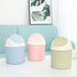 Desktop Mini Plastic Waste Garbage Can with Lid, Stylish Countertop Trash Bin Table Waste Paper Basket Round Small Trash Can for Office Bathroom C...