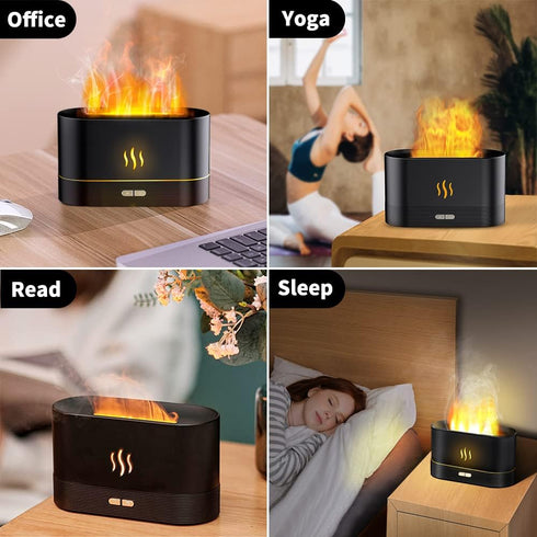 Flame Diffuser for Home, Mist Humidifier Aromatherapy Diffuser for Essential Oil, Waterless Auto-Off Protection for Spa Home Yoga Office Gifts for...