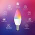Smart Light Bulbs E12 RGB+CCT Led WiFi+Bluetooth Smart Bulbs 300lm 40W Equivalent Multicolor and Dimmable That Work with Alexa Google Smart Things...