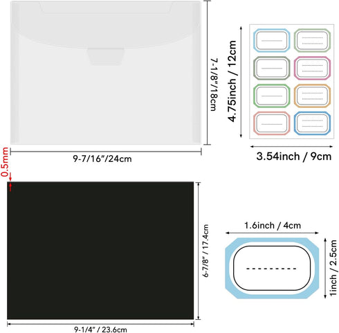 20 Pcs/Set 7x9.4inch Stamp and Die Storage Bag and 9.3x6.8inch Rubber Magnetic Sheets,Die Storage Set for Storage Die Cutting Card Making Supplies...