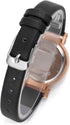 Top Plaza Womens Ladies Classic Simple Leather Analog Wrist Watch Rose Gold Case Arabic Numerals Casual Dress Quartz Watches,Small Dial...