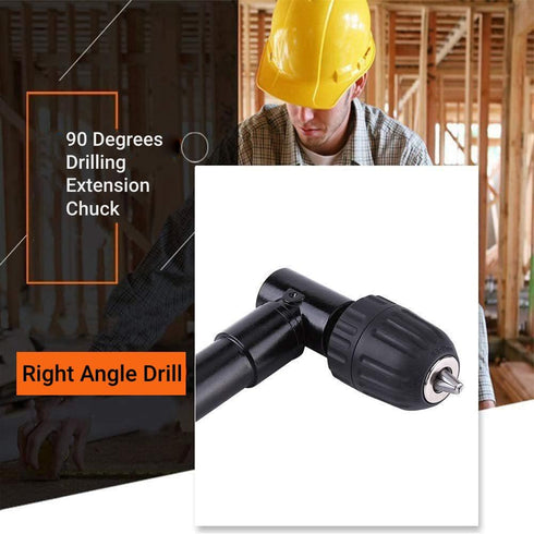 Right Angle Drill 90 Degrees Drilling Extension Chuck 8mm Shaft Electric Drill Extension Tool for Tight Corner Workspace...