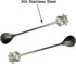 Maydahui 2PCS Cow Spoon 5.9inch 18/10(304) Stainless Steel Coffee Spoon Cartoon Animal Dessert Spoon Tableware Kitchen Tools for Sugar Tea Drink I...