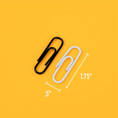 Paper Clips- Paper Clips for Office,School, and Personal Use-Small Paper Clips-Durable and Corrosion-Resistant File Folder Clips-(200 pcs, Black a...