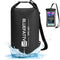 Waterproof Dry Bag Floating Roll Top Dry Backpacks for Kayaking, Rafting, Boating, SUP, Fishing with IPX8 Waterproof Phone Case, Black, 10L...