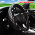 Bling Leather Car Steering Wheel Cover, Diamond Crystal Rhinestone Vehicle Steer Wheel Protector, Sparkling Auto Interior Accessories, Universal 1...