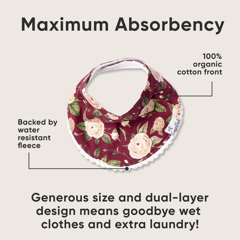 Copper Pearl Baby Bandana Drool Bibs for Drooling and Teething 2-Pack Fashion Bibs Gift Set for Girls “Scarlet...