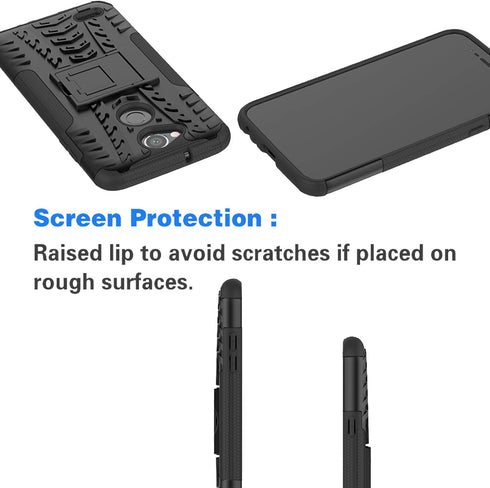 Phone Case for LG X Charge/Fiesta 2 LTE/X Power 2/X5/LV7 with Tempered Glass Screen Protector Cover Hard Rugged Hybrid Cell Accessories LGK20Case ...