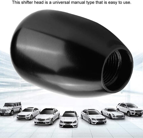 Gear Shift Knob, 6 Speed Universal Car Modification Manual Knob Gear Shift Head Shifter with 3 Plastic Adapters(Black)...