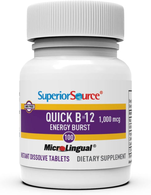 Superior Source Quick Vitamin B12 Energy Burst (100 Tablets)...