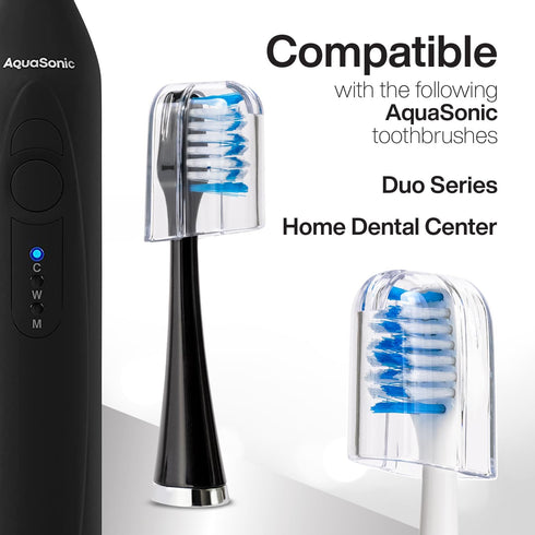 AquaSonic Duo Series Replacement Brush Heads | for Normal & Sensitive Teeth | Compatible with Duo Series & Home Dental Center Toothbrush Handles |...