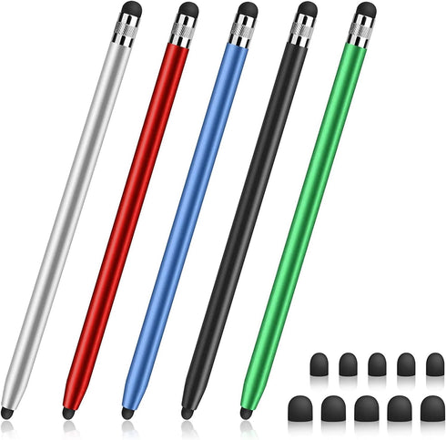 Stylus for Touch Screens, GUUGEI 5-Pack Capacitive Stylus Pen for iPad iPhone Android Phone Chromebook Tablet PC High Sensitivity & Precision Dual...