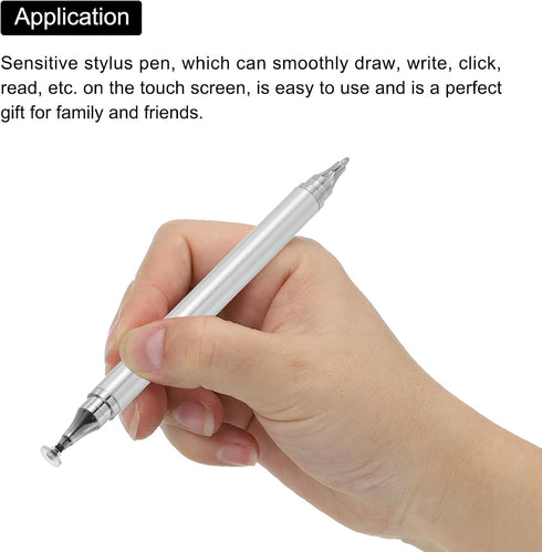 MECCANIXITY 4pcs Ballpoint Pen with Stylus Tip 2 in 1 Ink Pen Fine Point Disc Stylus Pens for Touch Screens Universal Capacitive Stylus Tablet Pen...