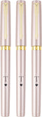 Pack of 3 Initial Gifts Letter T Rose Gold Color Gel Pens Medium Point (0.7mm) Black Ink Birthday Graduation Gift for Son Daughter Classmate Frien...