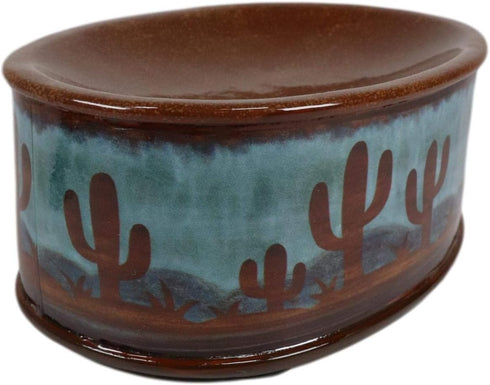 Ebros Rustic Southwestern Desert Cactus Arizona Wilderness Bathroom Accent Resin Figurine Accessories Western Country Cabin Lodge Decorative (Bar ...