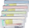 Classycoo Pencil Case 4 Pack Zipper Pencil Pouch, Multifunctional Clear Pen Bag Organizer Stationery Storage Bag for Office Supplies Cosmetics Mak...