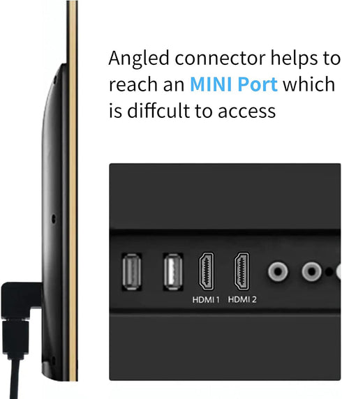 UCEC USB 2.0 Adapter Plug, Mini USB to Mini USB, Left and Right Angle Mini to Mini - Male to Female - Pack of 2...