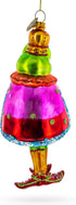 Frog King Donned in Robe Blown Glass Christmas Ornament...