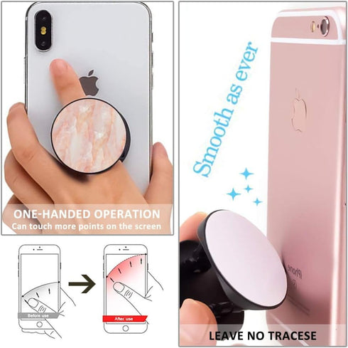 4 Pack Phone Grip,Cell Phone Holder for Smartphone,Finger Expanding Kickstand Stand - Pink White Rose Gold Marble...