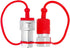 2sets 1/2 ISO 5675 Hydraulic Coupler Male Dust Cap and Female Plug Cover,ISO 5675 Hydraulic Quick Disconnects Port Plug Cover Fittings,Red Cap wit...