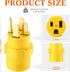 Welder Adapter, Compatible with NEMA 14-50P Male to 6-50R Female, 50 Amp 4 Prong to 3 Prong Welder Power Adapter, Generator Welder Dryer EV Charge...