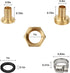 Aillsa 3/8" Garden Brass Mender End Repair Kit Hose Connector Male Female 0.47" Diameter Hose Connector The Brass Garden Hose Mender's...