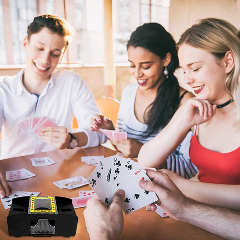 Automatic Shufflers Playing Card Shuffling Machine Battery Operated Tool for UNO, Texas Hold'em, Home Card Games, Blackjack, Electric Casino Poker...