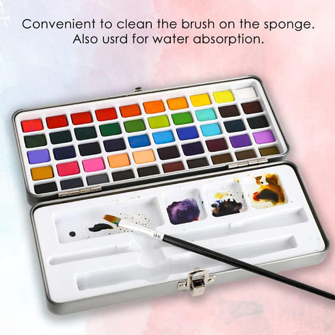 Watercolor Paint Set, Great for Painting, 50 Colors, Detail Paint Brush Included, Art Supplies, for Artists, Amateur Hobbyists and Painting Lovers...