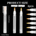 Acrylic Paint Markers, 6 Empty Paint Markers, 3 Pcs 3mm and 3 Pcs 6.5mm White Paint Pens Empty Acrylic Marker, Empty Paint Markers for Painting, R...