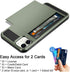 Vofolen Case for iPhone 11 Case Wallet Card Holder ID Slot Sliding Door Hidden Pocket Anti-Scratch Dual Layer Hybrid TPU Bumper Armor Protective H...