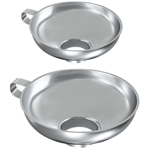 Wide Mouth Stainless Steel Canning Funnel - for Wide and Regular Mason Jars, Food Grade Funnel Canning Supplies Set, 2 Pack...